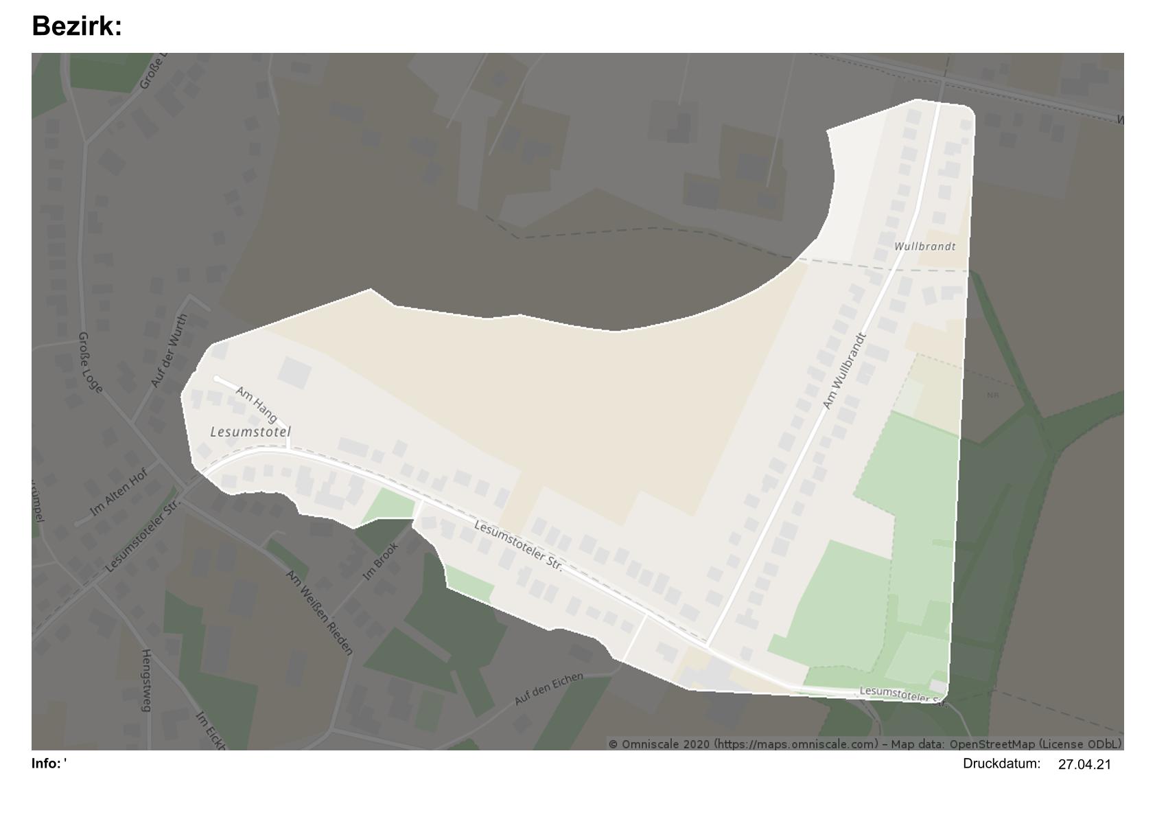 Karte des Zustellbezirks